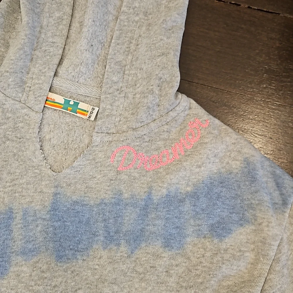 NWT GIRL'S VINTAGE HAVANA TIE DYE PULLOVER SWEATSHIRT HOODIE Sz M/10-12 $45